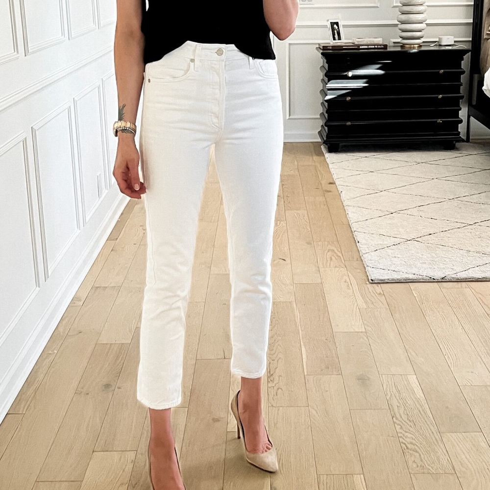 White Straight Jeans